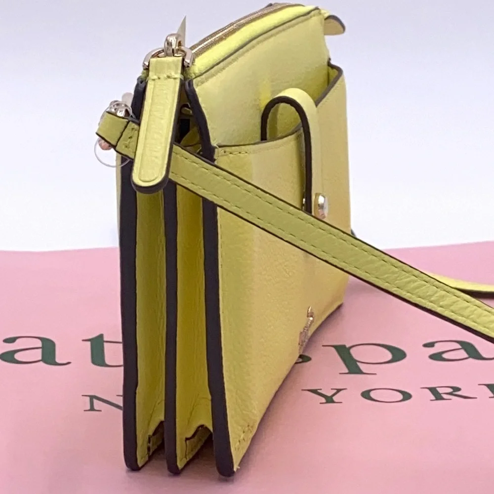 KATE SPADE JACKSON SMALL TAB CROSSBODY LIMELIGHT - Picture 8 of 16